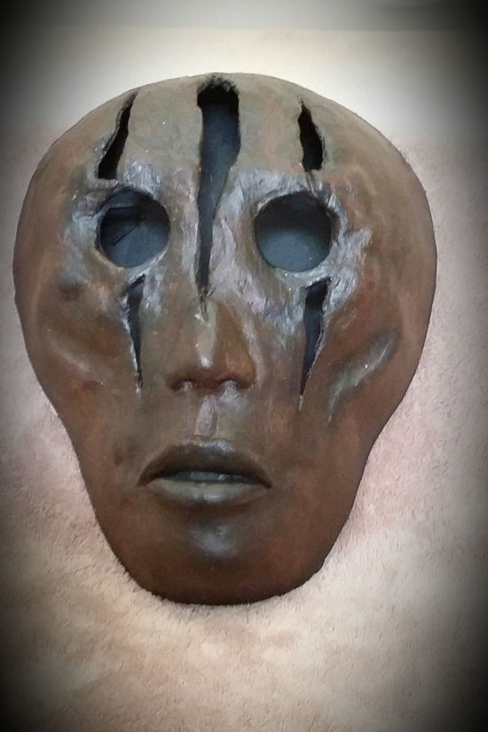 Eye hole clawed mask by Tina Parsons